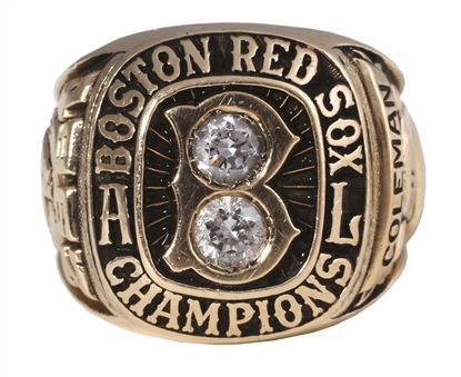 1967 Ken Coleman Boston Red Sox American League Championship Ring